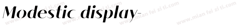Modestic display字体转换